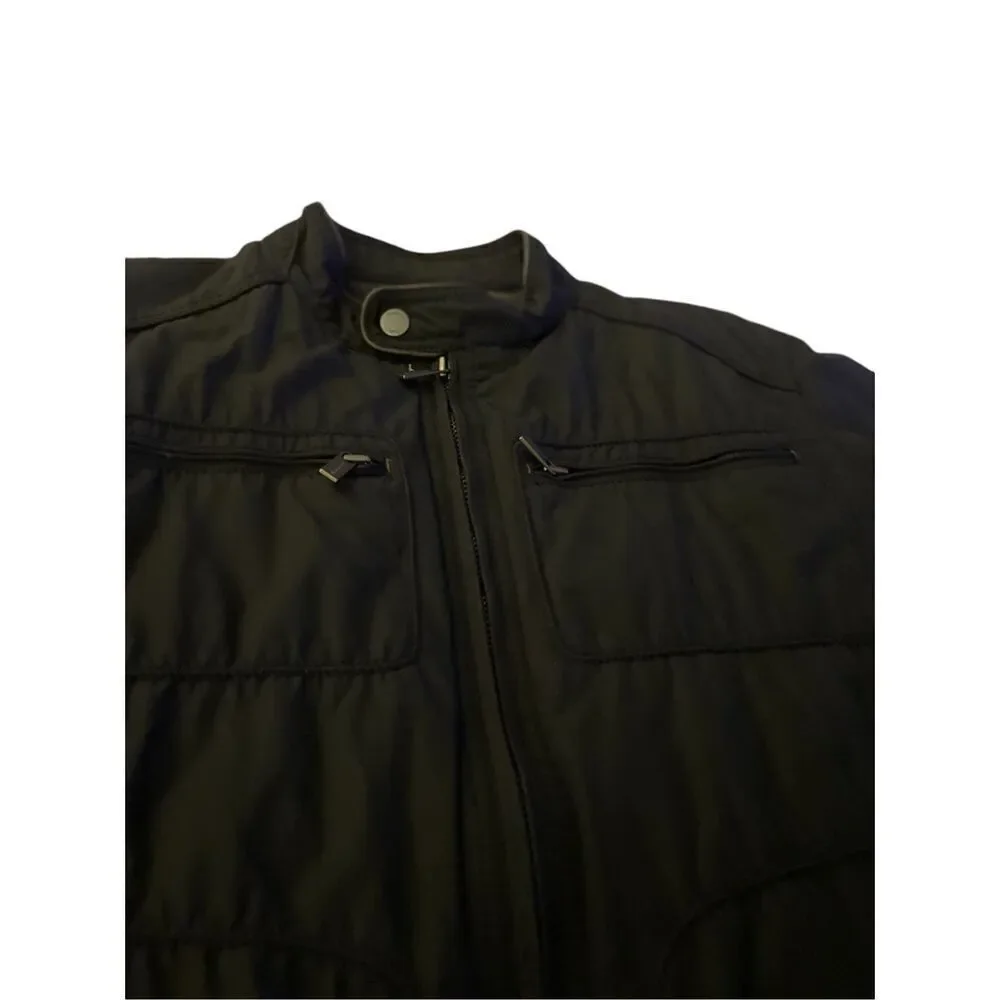 Massimo Dutti Men’s Motorcycle Jacket Black Size 38
